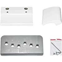Delux RAL 9016 - Tirador para puerta de balcón y terraza (aluminio)- color blanco